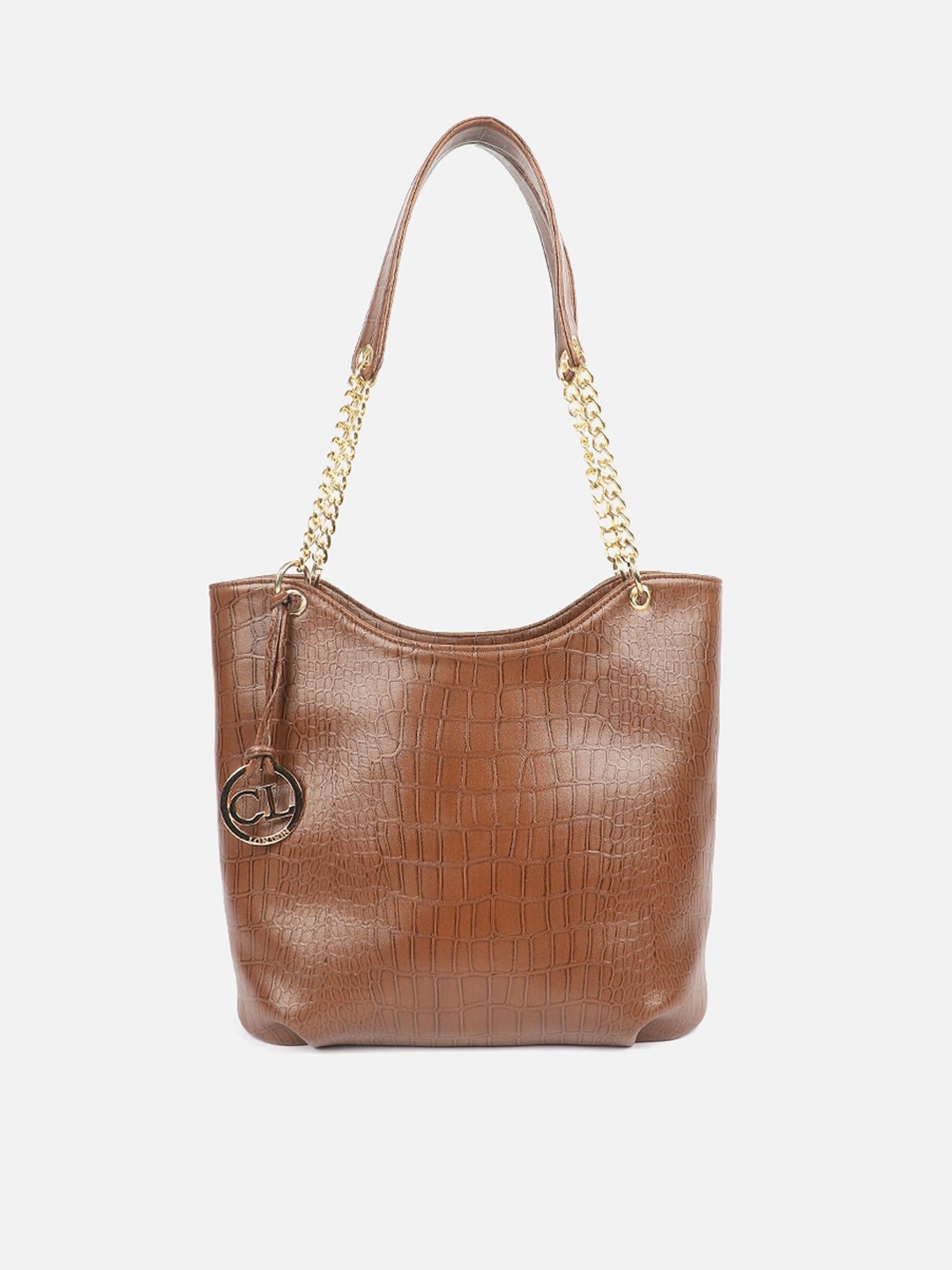 

Carlton London Textured Structured Shoulder Bag, Brown