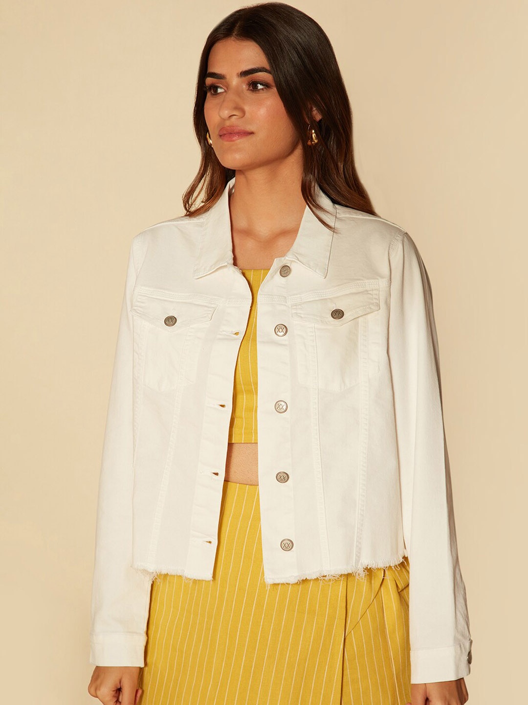 

20Dresses Women Longline Open Front Jacket, White