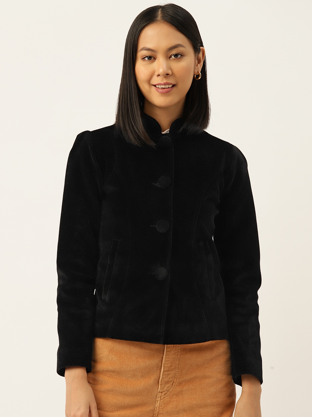 

Leather Retail Women Lightweight Tailored Jacket, Black
