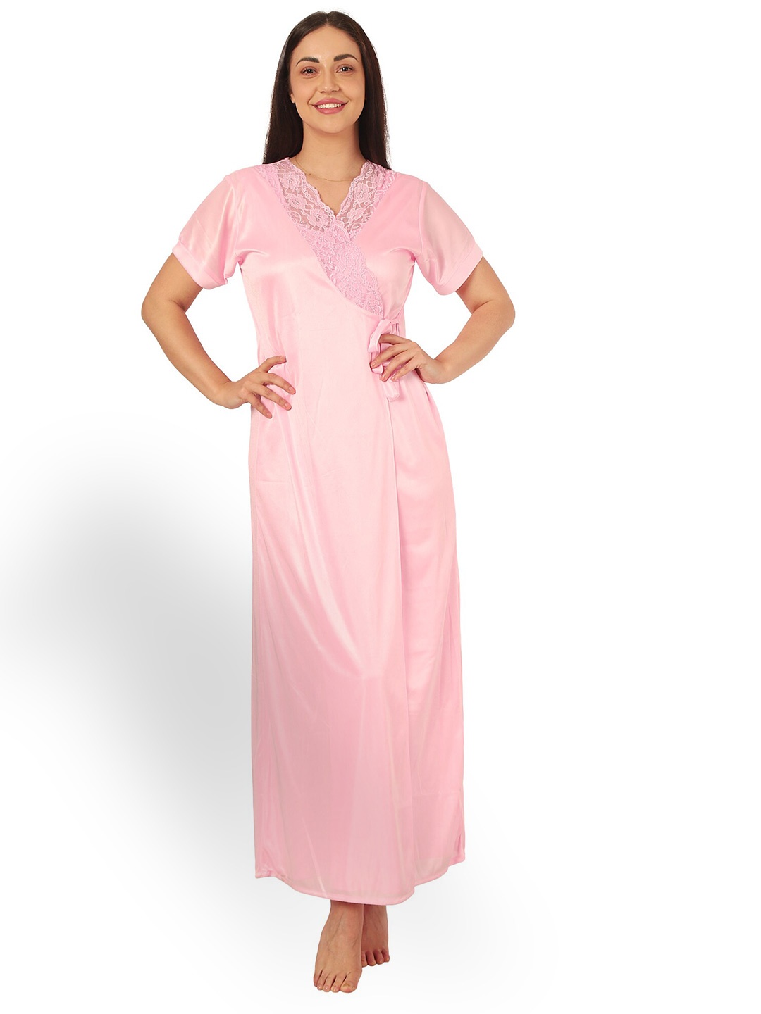 

Noty 4 Piece Maxi Nightdress, Pink