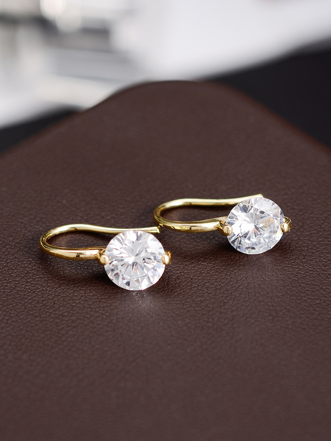 

MYKI Gold-Toned Contemporary Drop Earrings