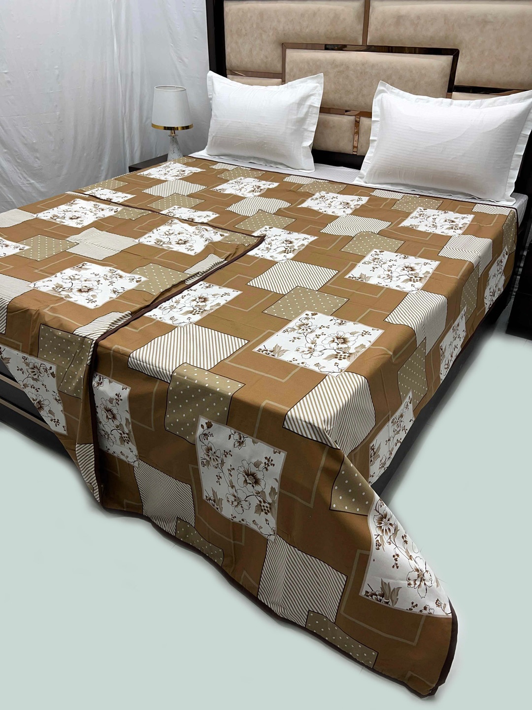 

Pure Decor Brown Colored Printed 250 TC Pure Cotton King Size Duvet Cover