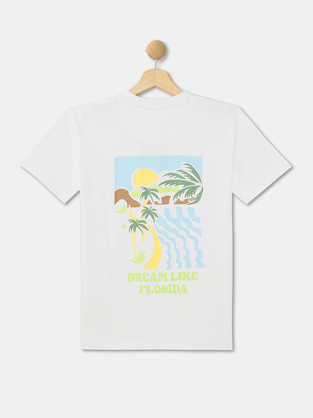 

R&B Boys Printed Cotton T-shirt, White