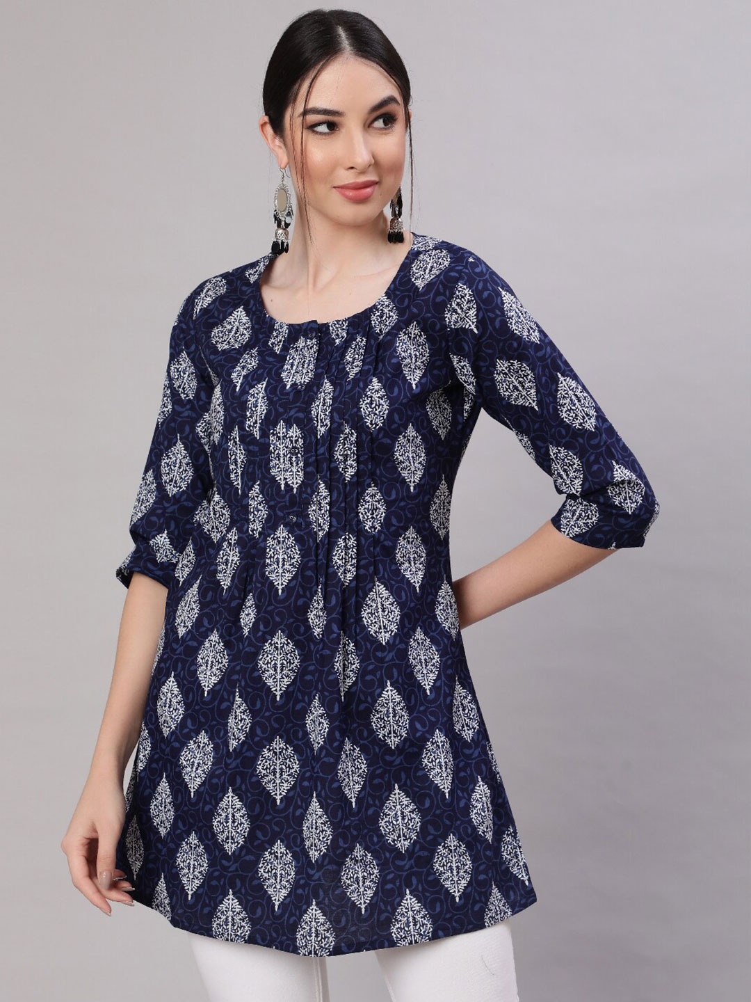 

Nayo Ethnic Printed Tunic, Blue