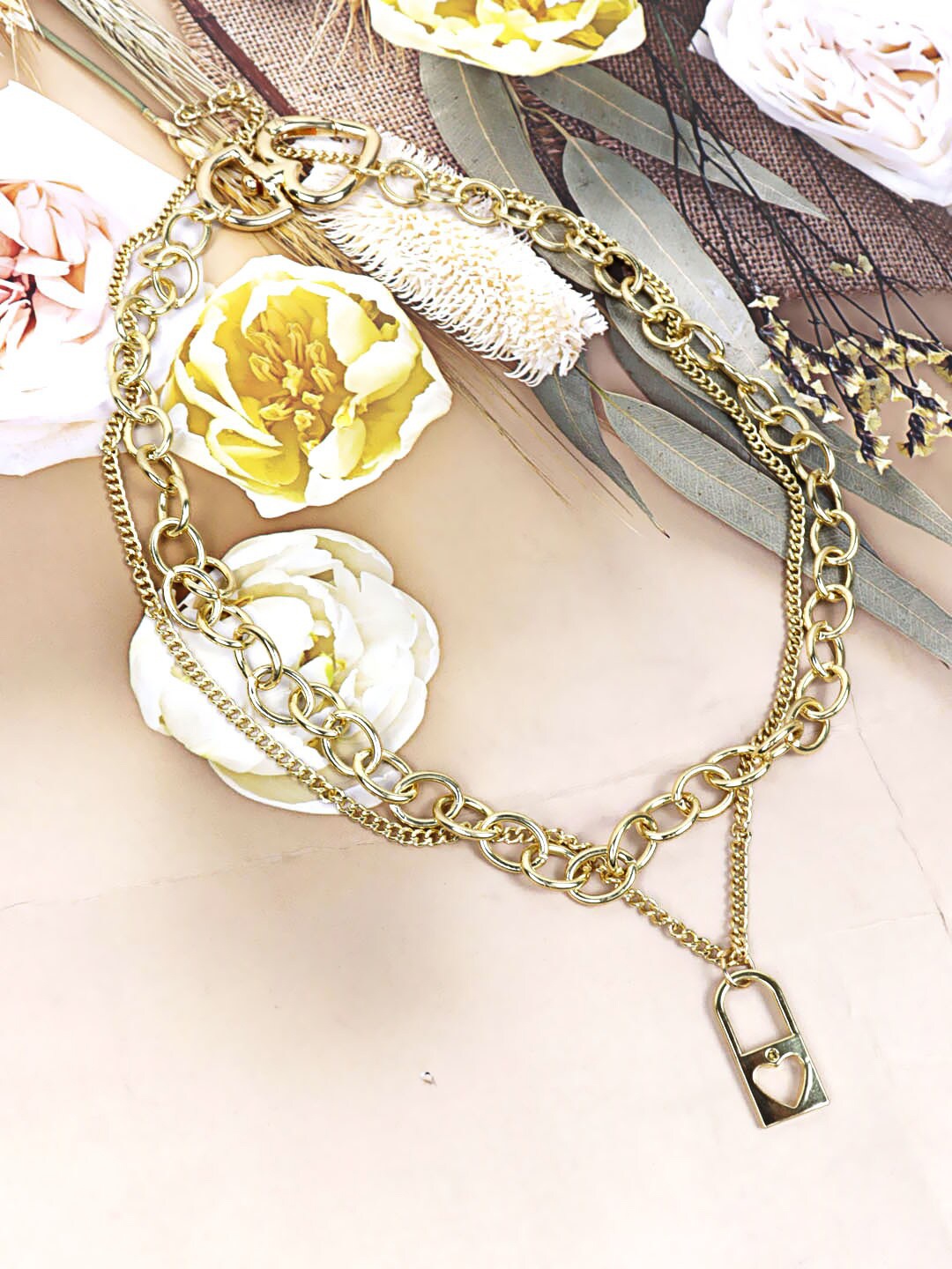 

VAGHBHATT Gold-Toned Layered Chain