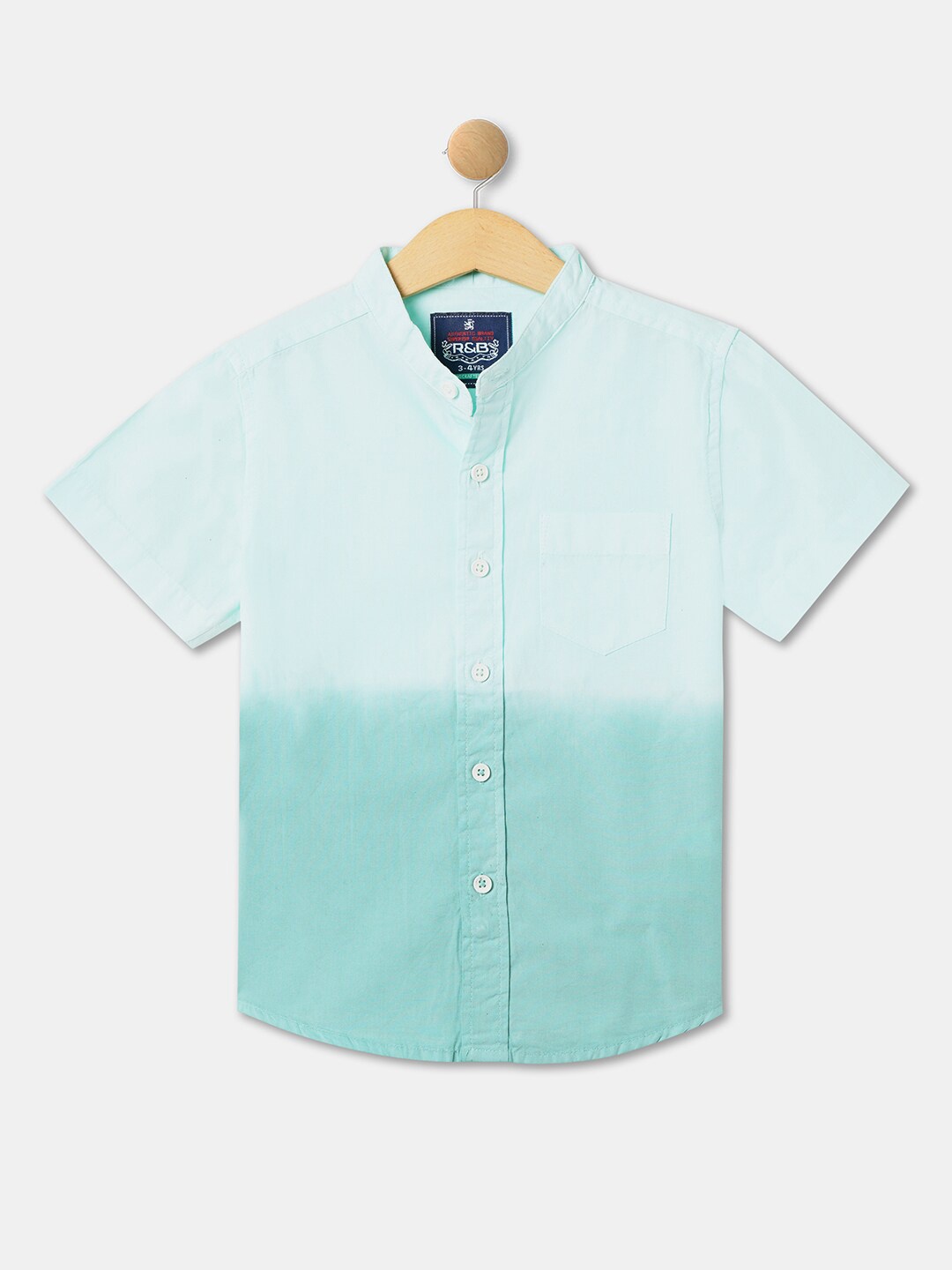 

R&B Opaque Regular Fit Cotton Casual Shirt, Blue