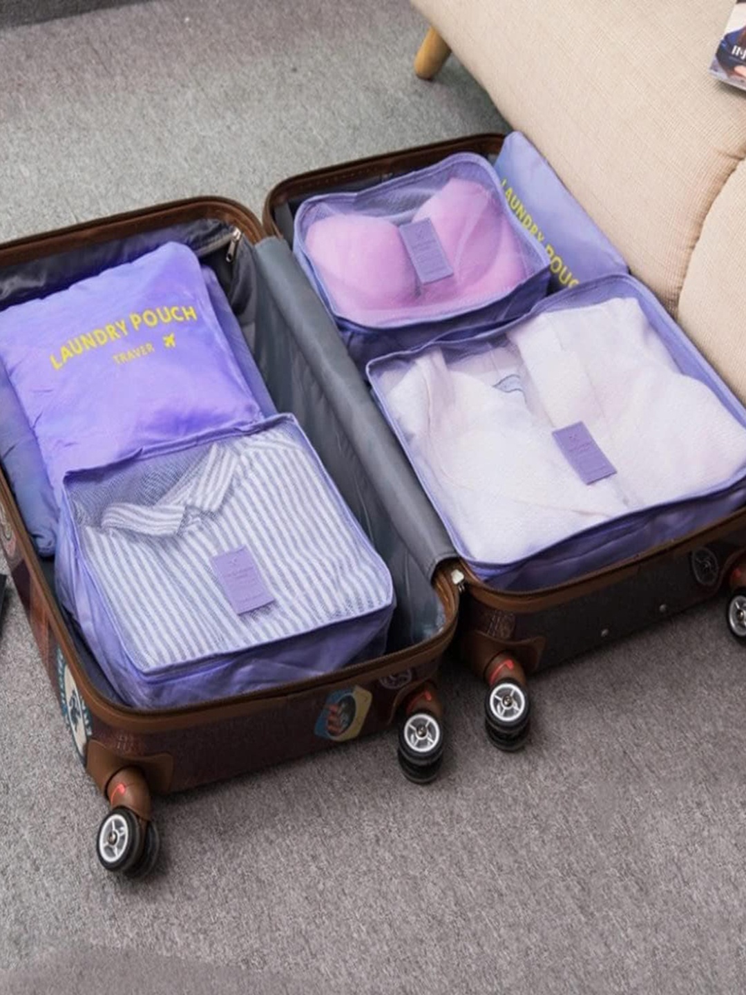 

Awestuffs Purple 6 Pieces Multi-Utility Organisers