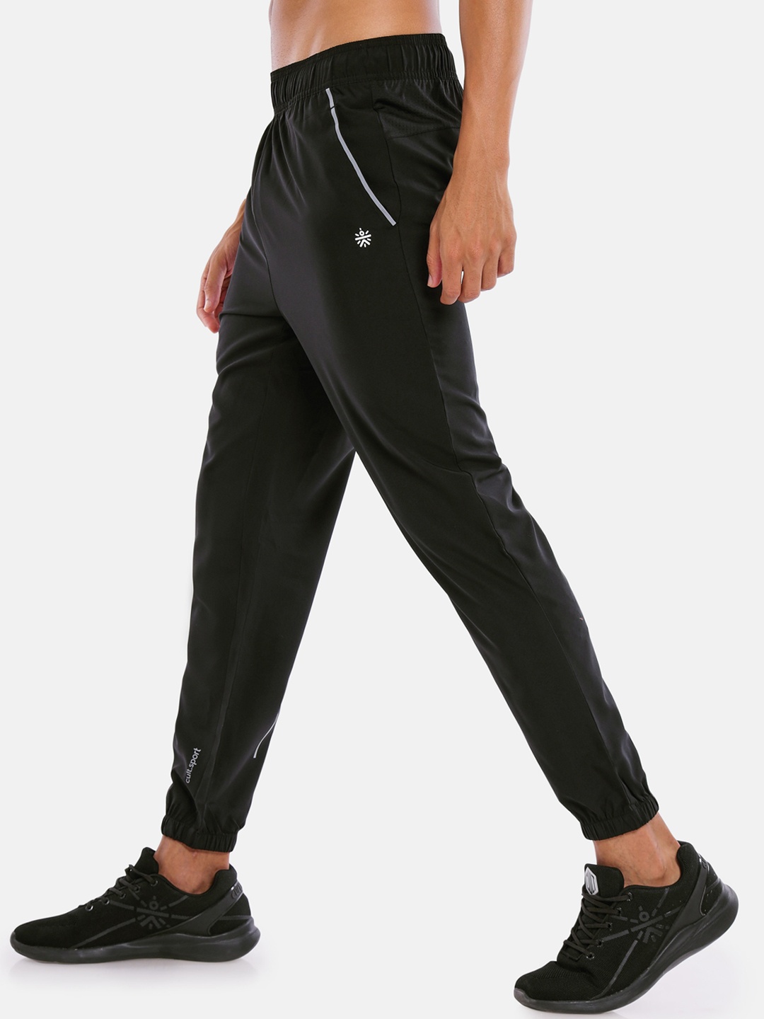 

Cultsport Men Slim Fit Running Joggers With Side Pockets, Black