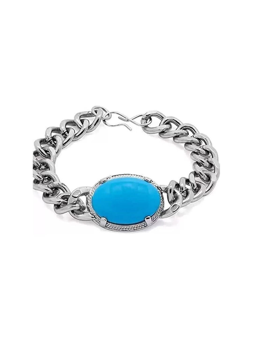 

Silver Shine Men Silver-Plated Link Bracelet