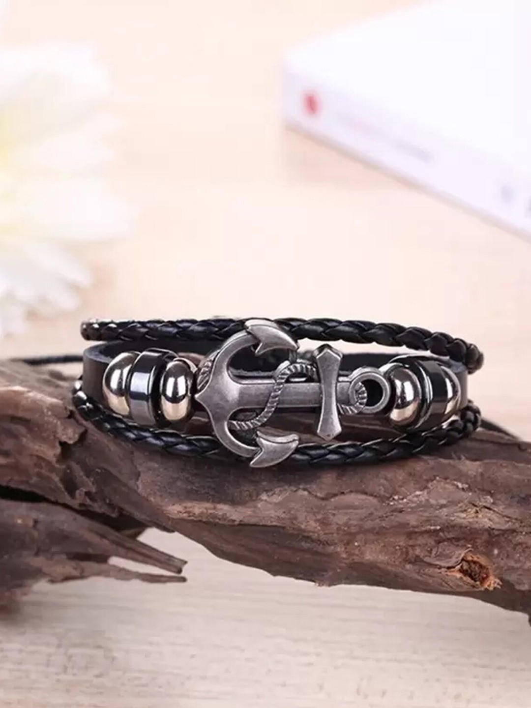 

Silver Shine Men Silver-Plated Multistrand Bracelet