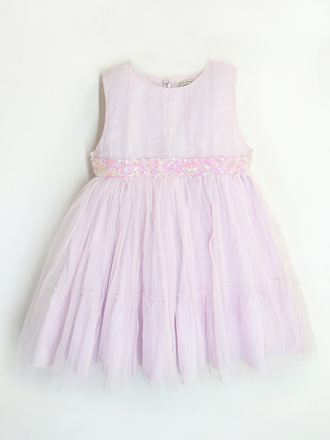 

Cherry Crumble Girls Sequined Detailed Fit & Flare Dress, Pink
