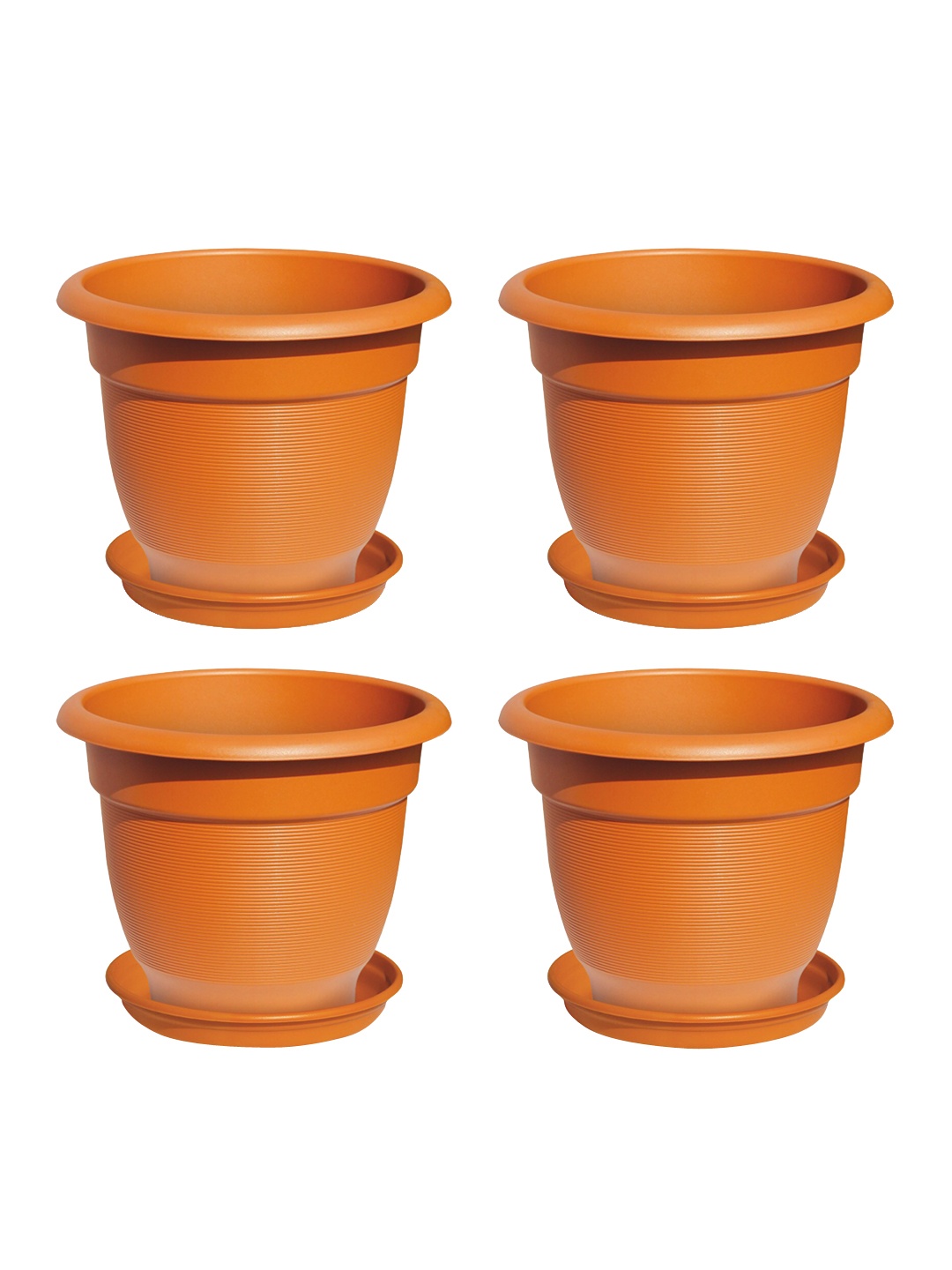 

Milton Blossom Mate 5 Plastic Pot with Tray Set of 4 Terracotta Brown