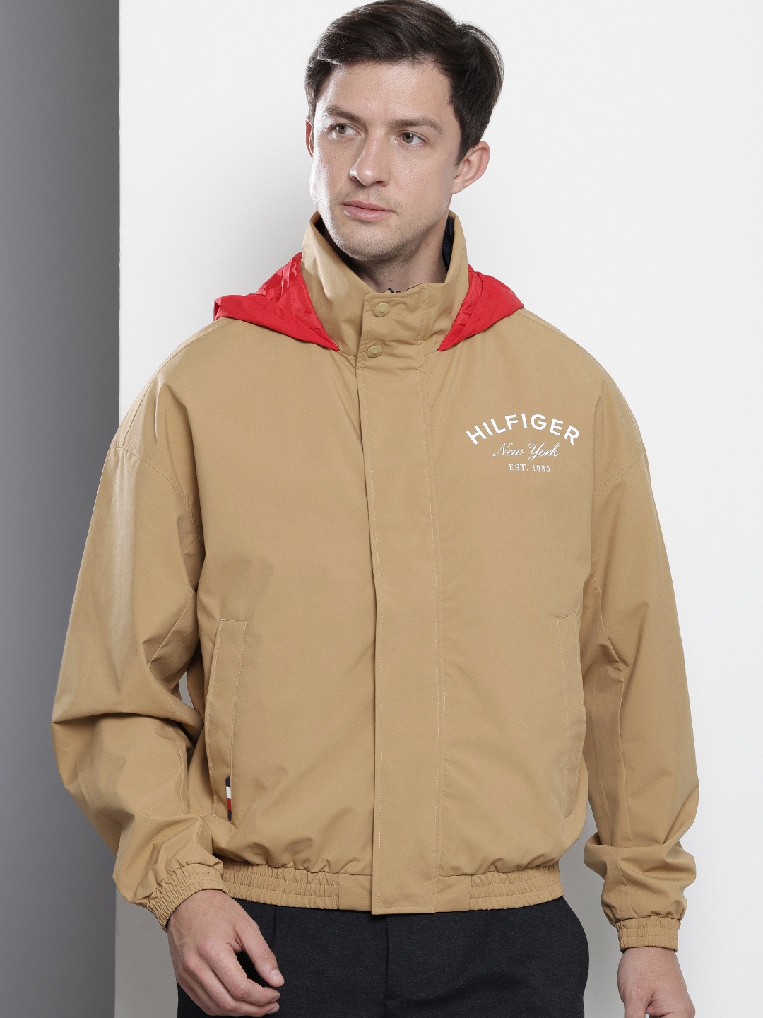

Tommy Hilfiger Hooded Reversible Bomber Jacket, Khaki