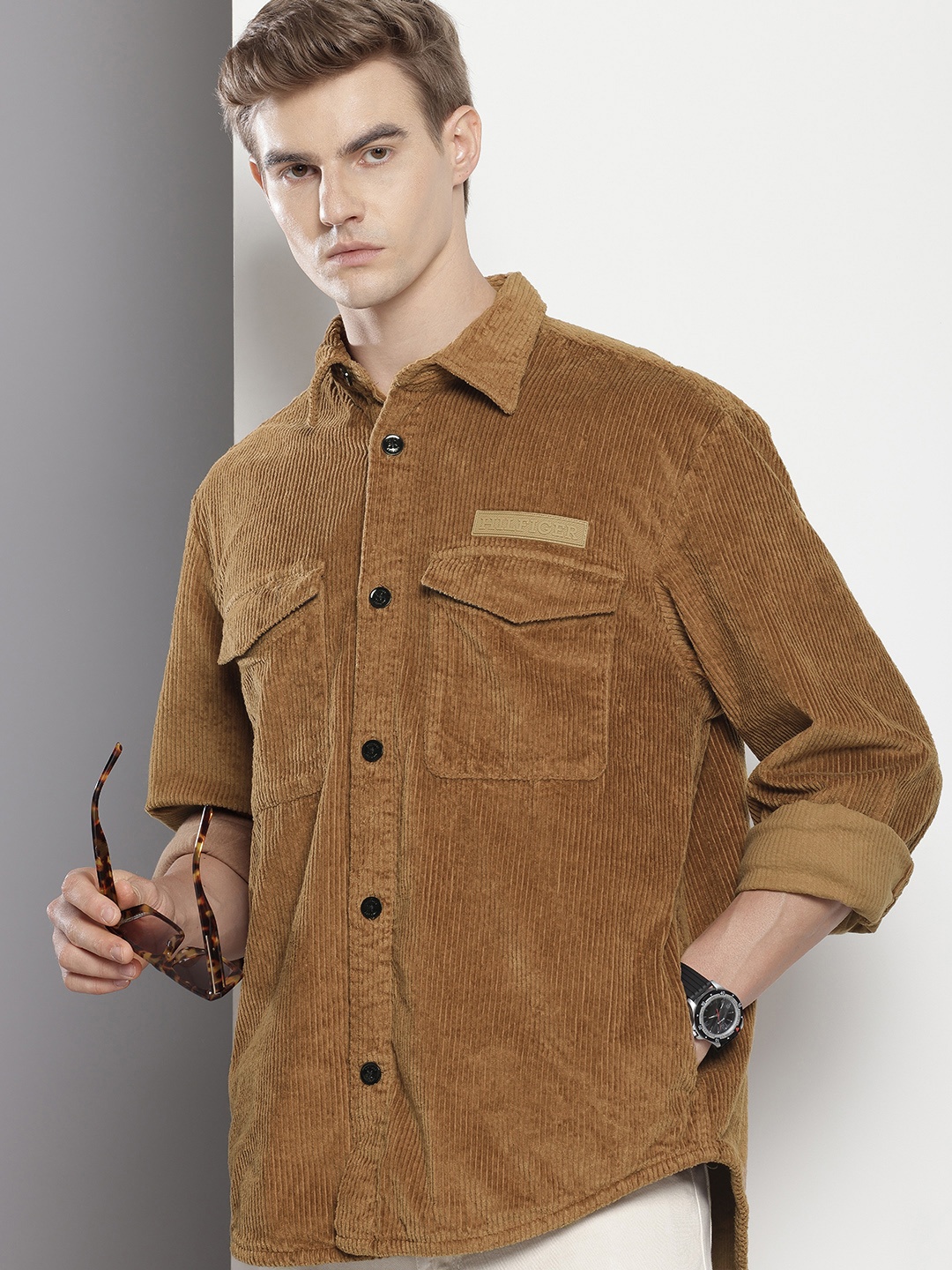 

Tommy Hilfiger Corduroy Casual Shirt, Khaki