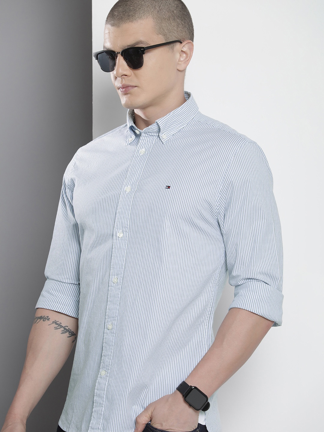 

Tommy Hilfiger Striped Casual Shirt, Blue