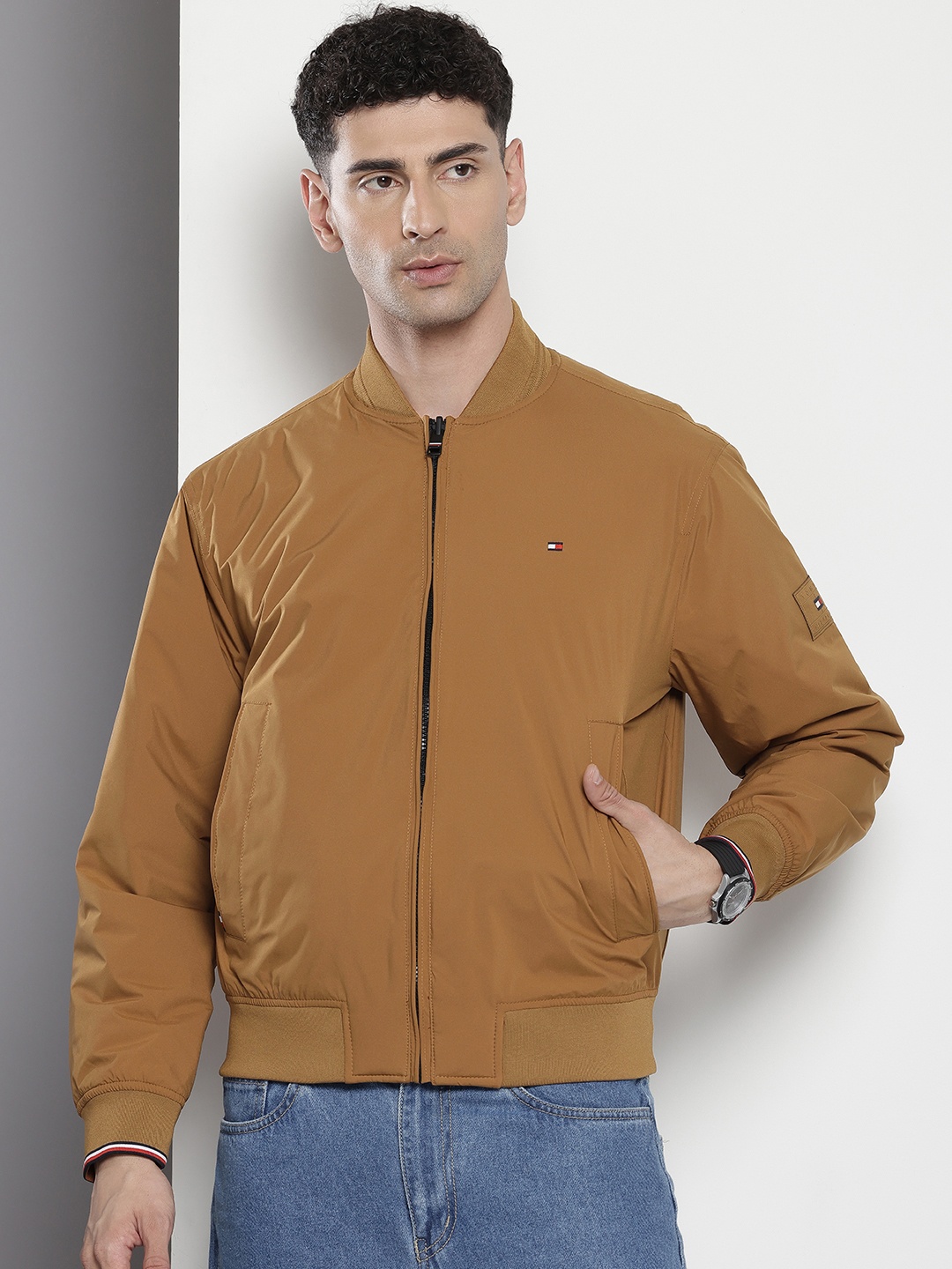 

Tommy Hilfiger Reversible Bomber Jacket, Brown