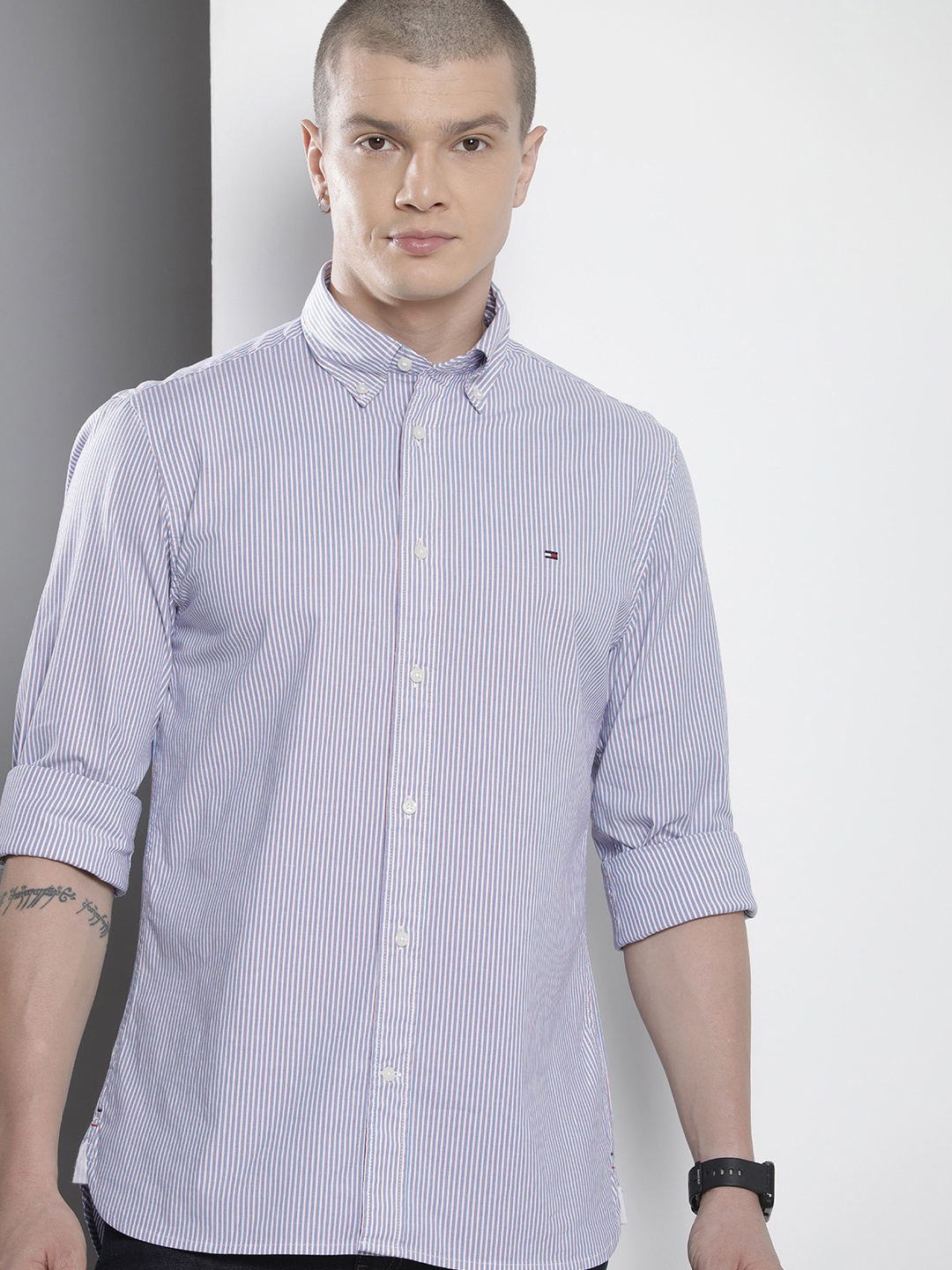 

Tommy Hilfiger Sustainable Striped Casual Shirt, Blue