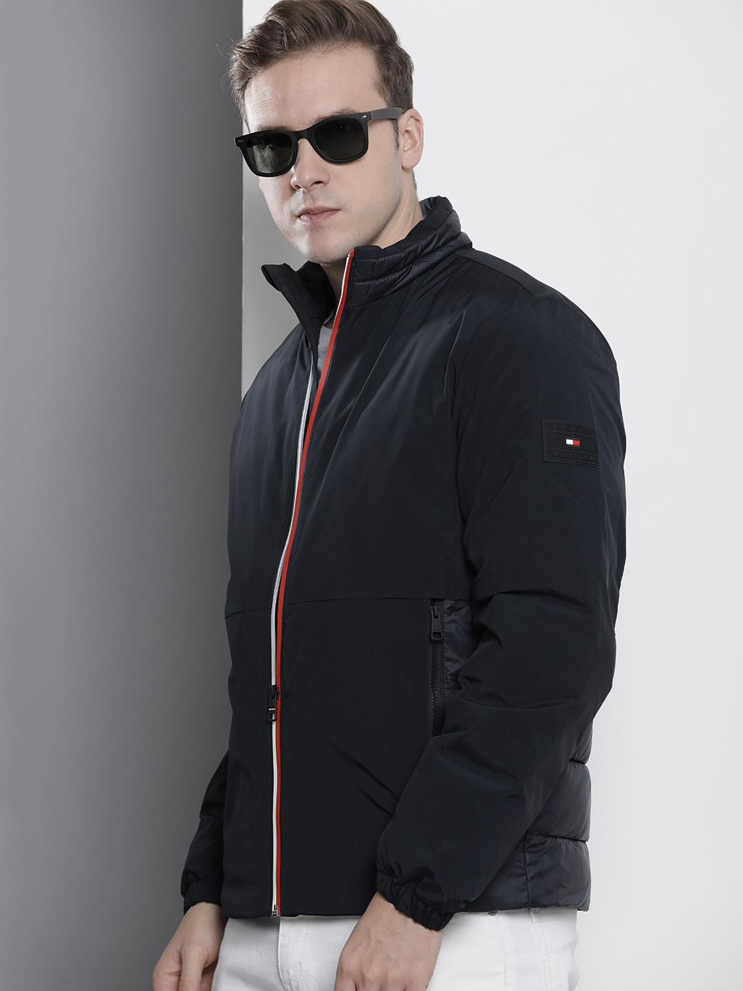 

Tommy Hilfiger Stand Collar Padded Jacket, Navy blue