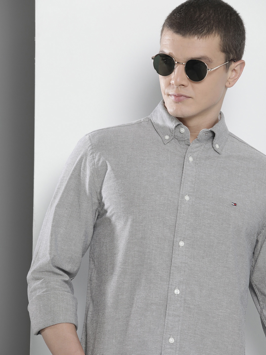 Tommy Hilfiger Button-Down Casual Shirt, Grey