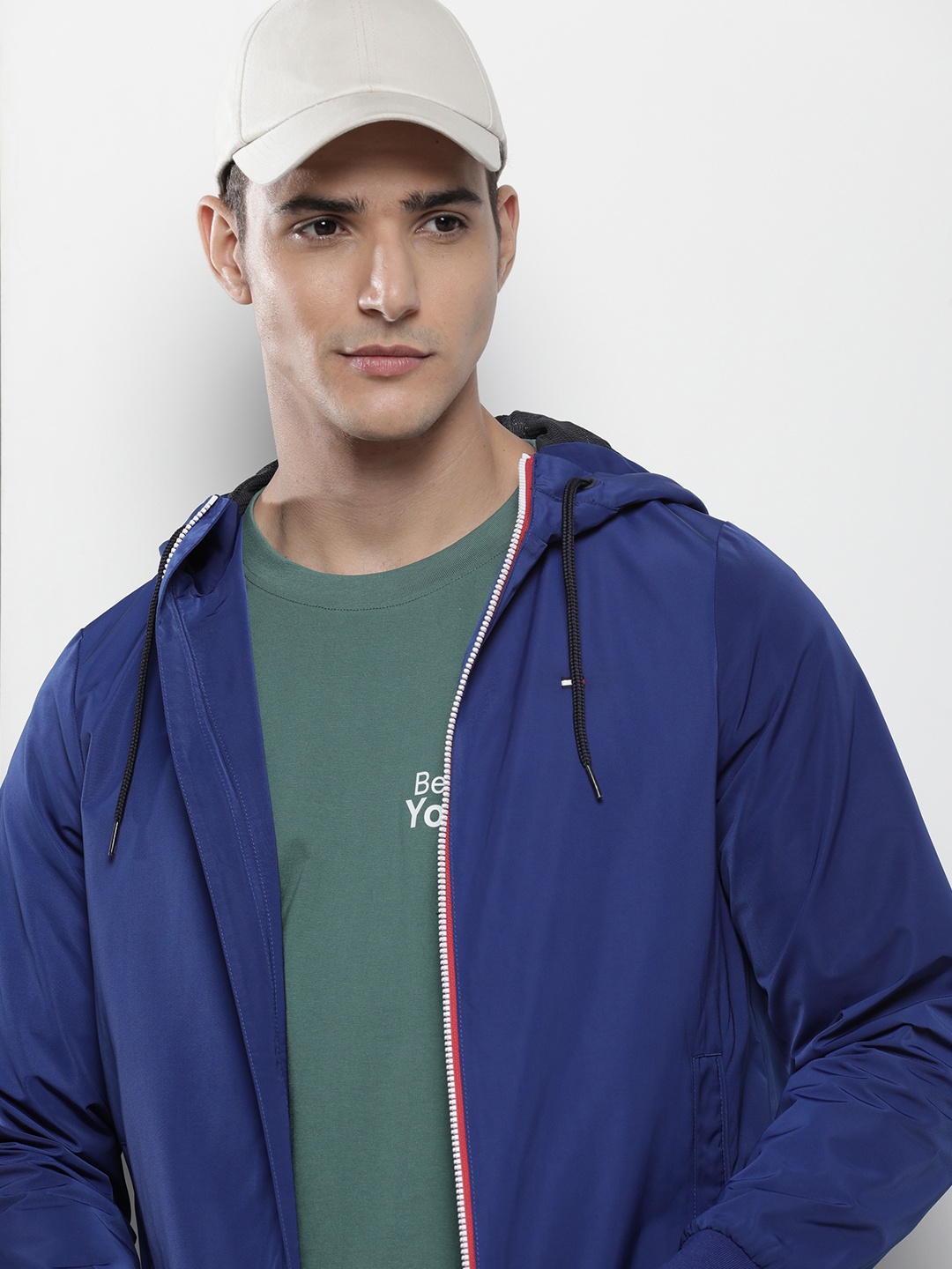

Tommy Hilfiger Solid Hooded Tailored Jacket, Blue