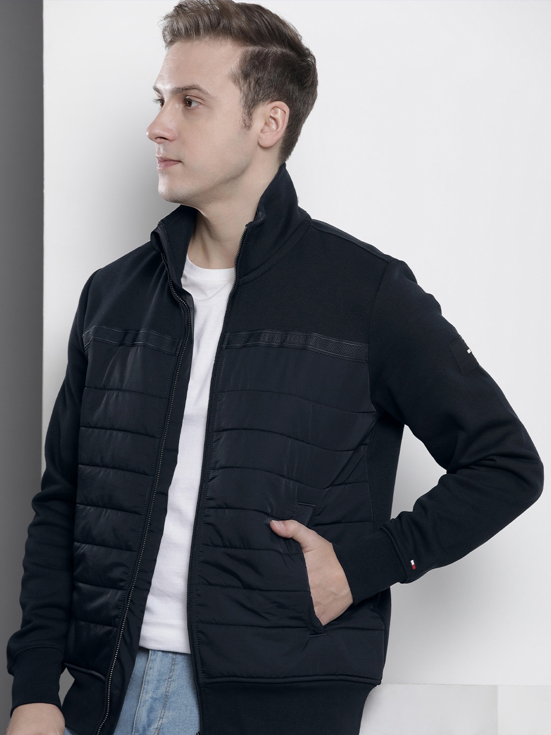 

Tommy Hilfiger Stand Collar Padded Jacket, Navy blue