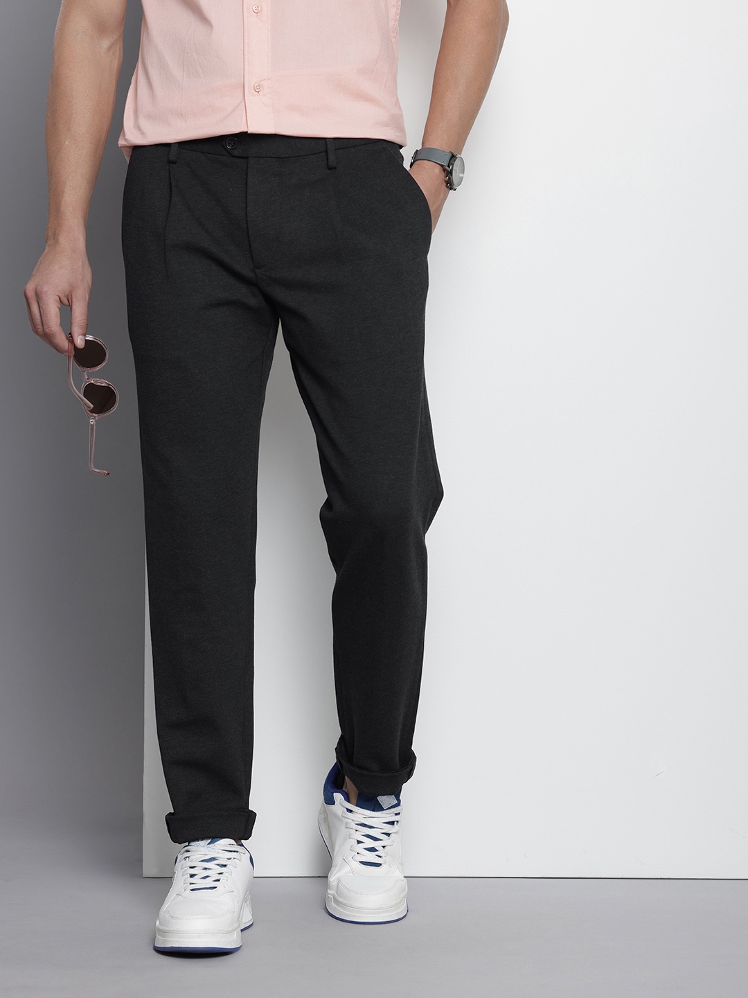 Tommy Hilfiger Men Slim Fit Trousers, Black