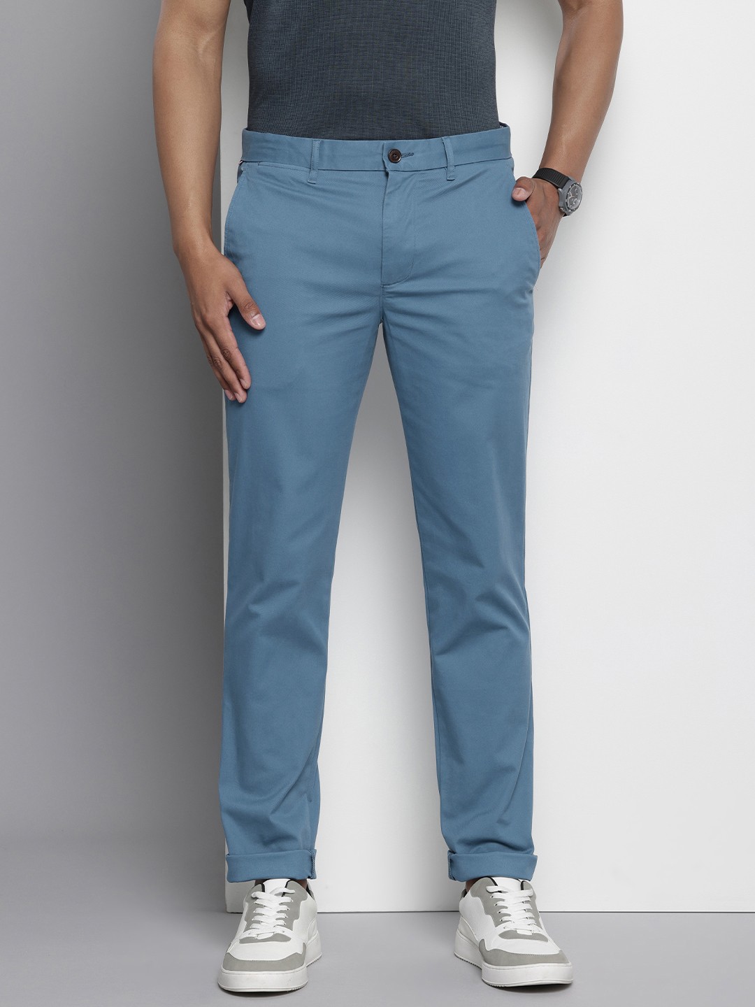 

Tommy Hilfiger Men Slim Fit Chinos Trousers, Blue