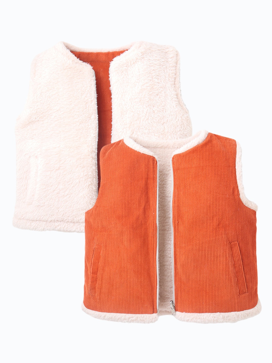 

Cherry Crumble Unisex Kids Reversible Crop Tailored Jacket, Orange
