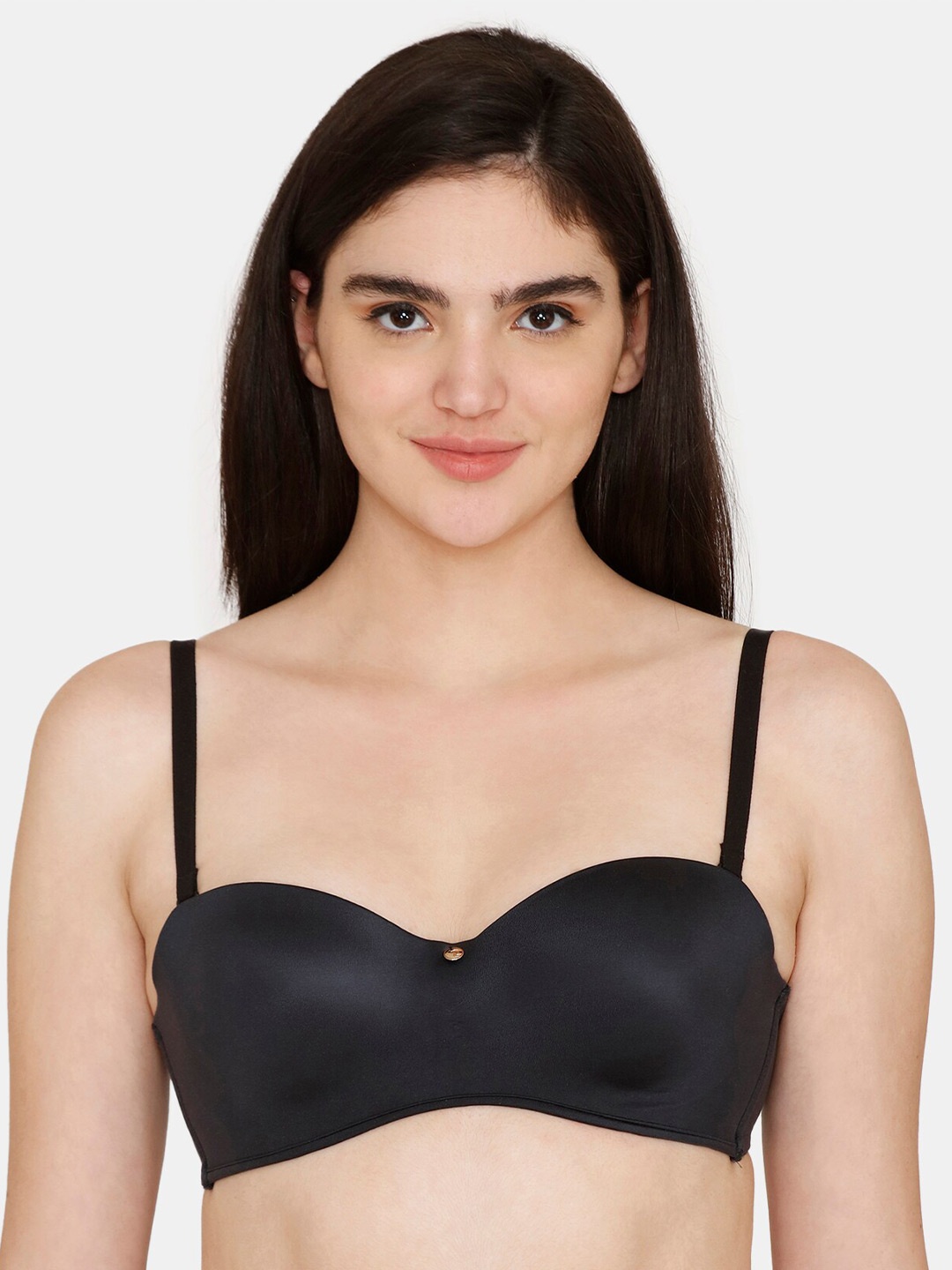 

Zivame Half Coverage Underwired Lightly Padded Balconette Bra ZI1774FASH0BLAK, Black