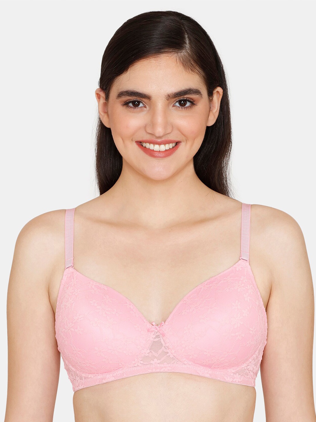 

Zivame Half Coverage Lightly Padded All Day Comfort Bra, Pink