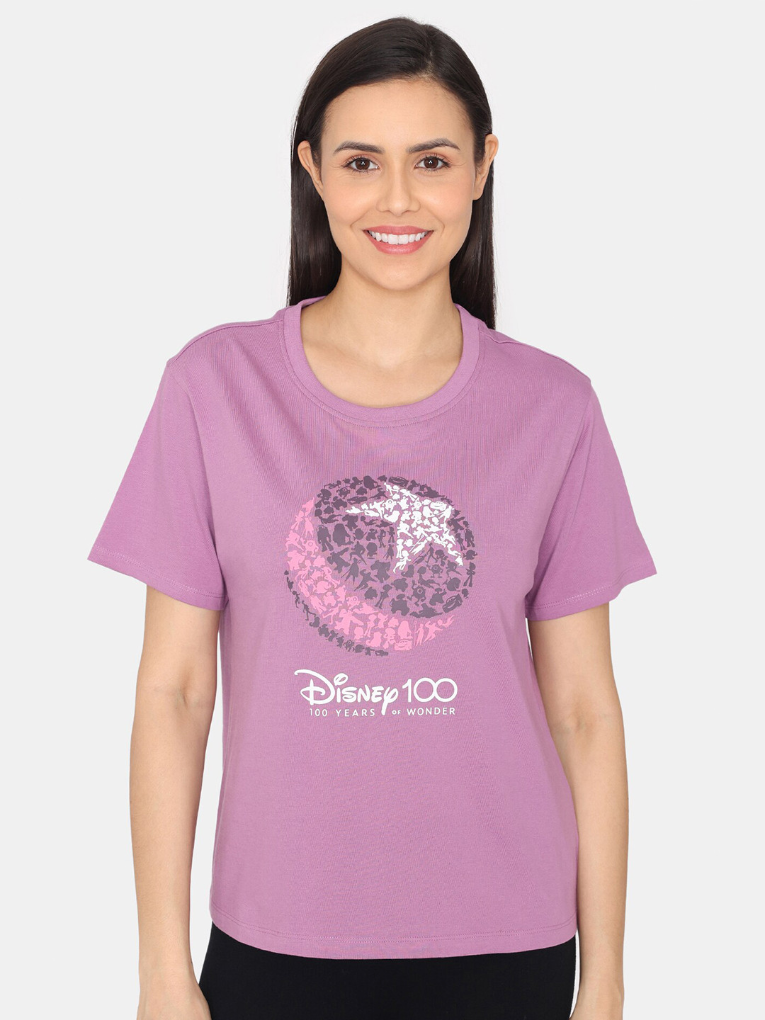 

Zivame Printed Cotton Top, Purple