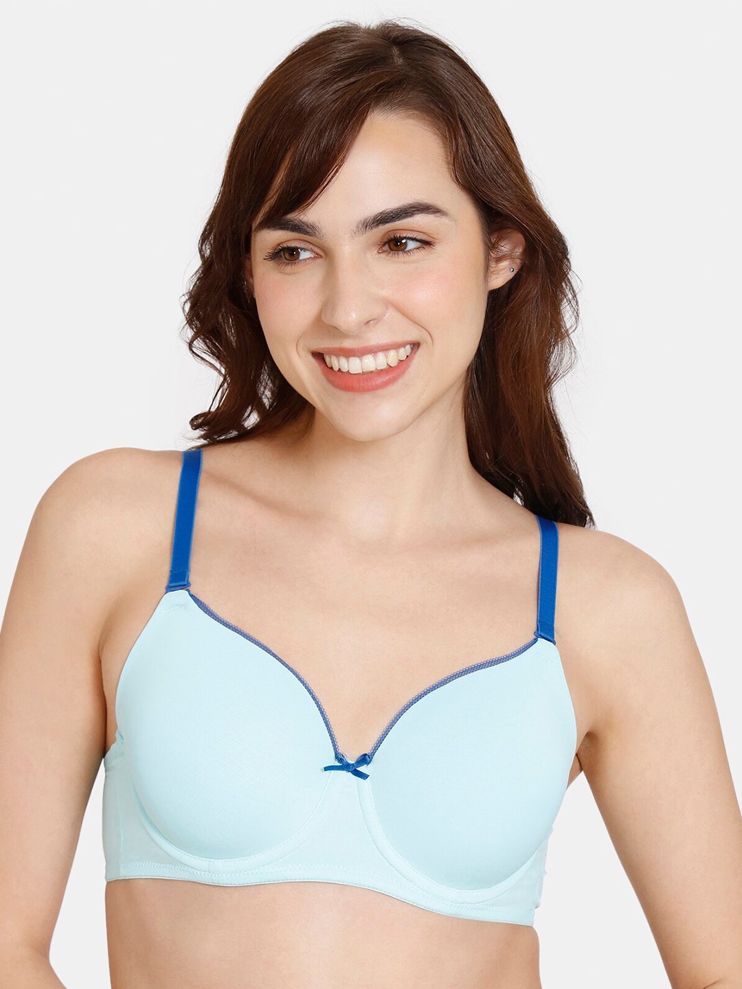 

Zivame Half Coverage Underwired Lightly Padded Everyday Bra-All Day Comfort, Blue