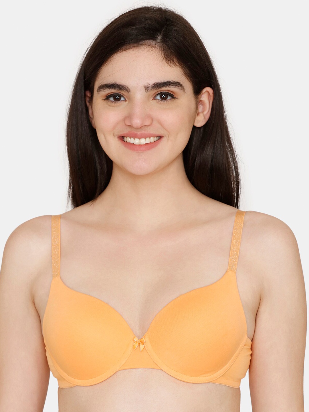 

Zivame Half Coverage Underwired Lightly Padded Everyday Bra-All Day Comfort, Orange