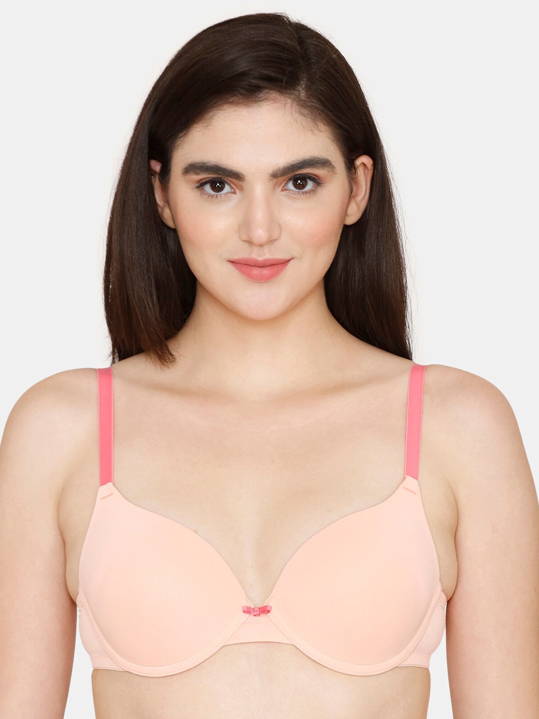 

Zivame Half Coverage Underwired Lightly Padded Everyday Bra-All Day Comfort, Pink