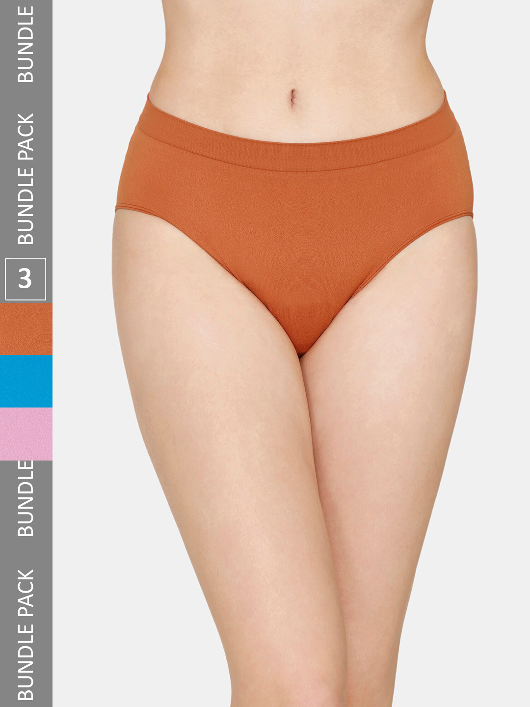 

Zivame Women Pack Of 3 Low Rise Cotton Hipster Briefs ZI2539FASHEPURP, Pink