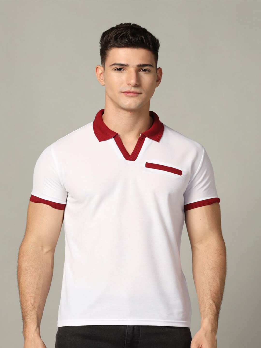 

INKKR Polo Collar T-shirt, White