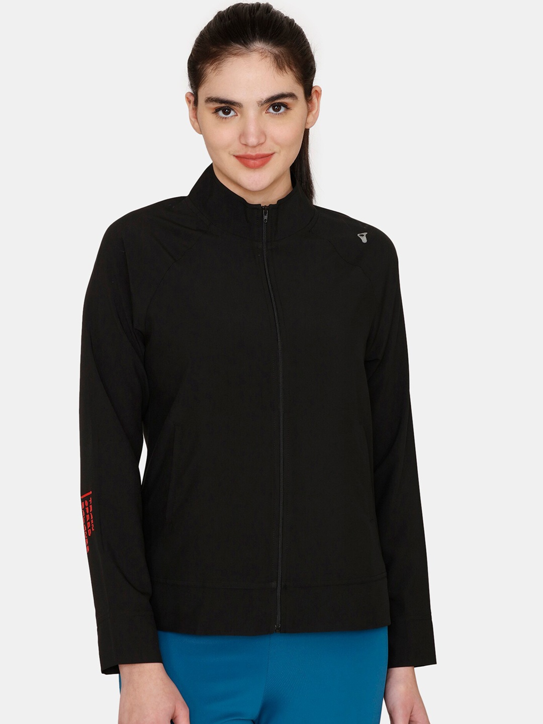 

Zelocity by Zivame Stand Collar Sporty Jacket, Black