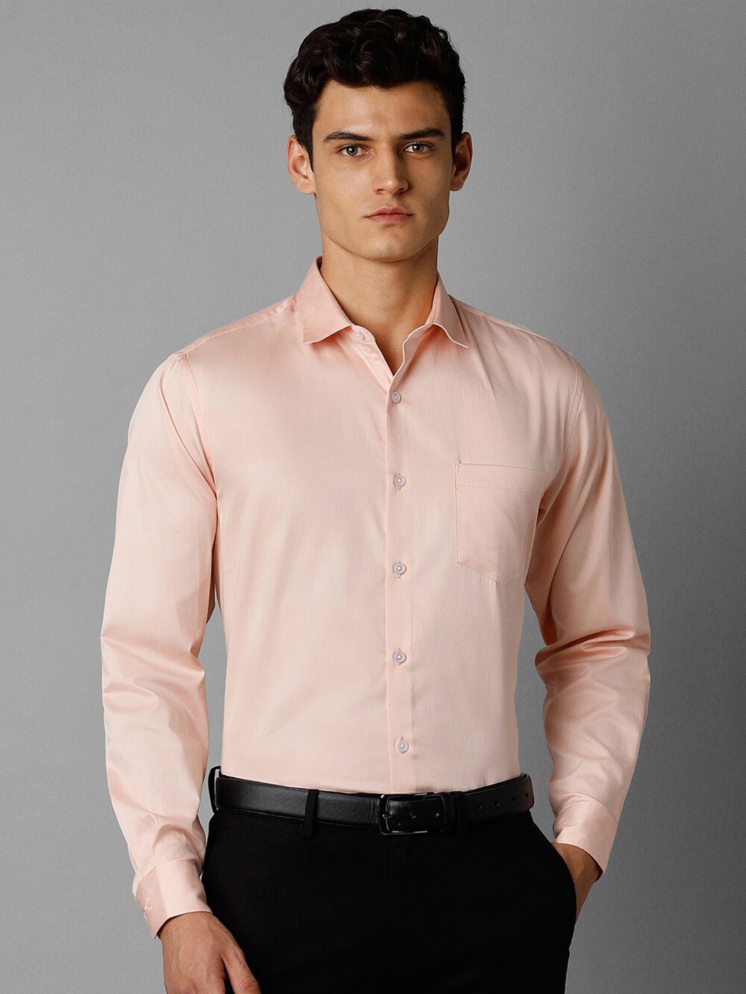 

Allen Solly Spread Collar Slim Fit Pure Cotton Formal Shirt, Pink