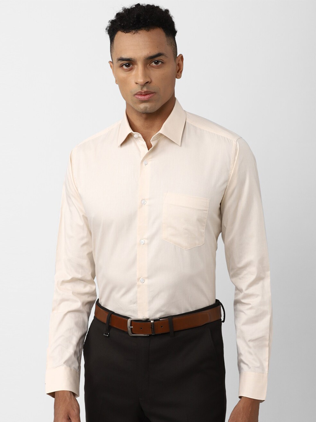 

Van Heusen Cotton Formal Shirt, Beige