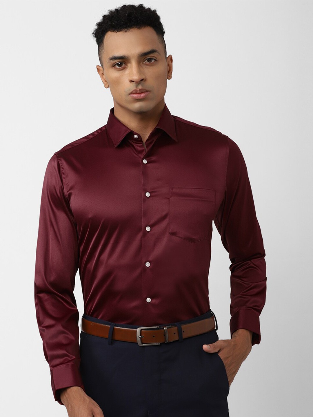 

Van Heusen Cotton Formal Shirt, Maroon