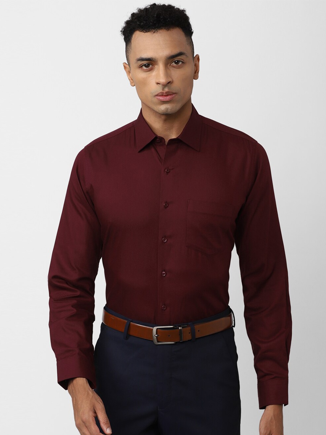 

Van Heusen Slim Fit Pure Cotton Formal Shirt, Maroon