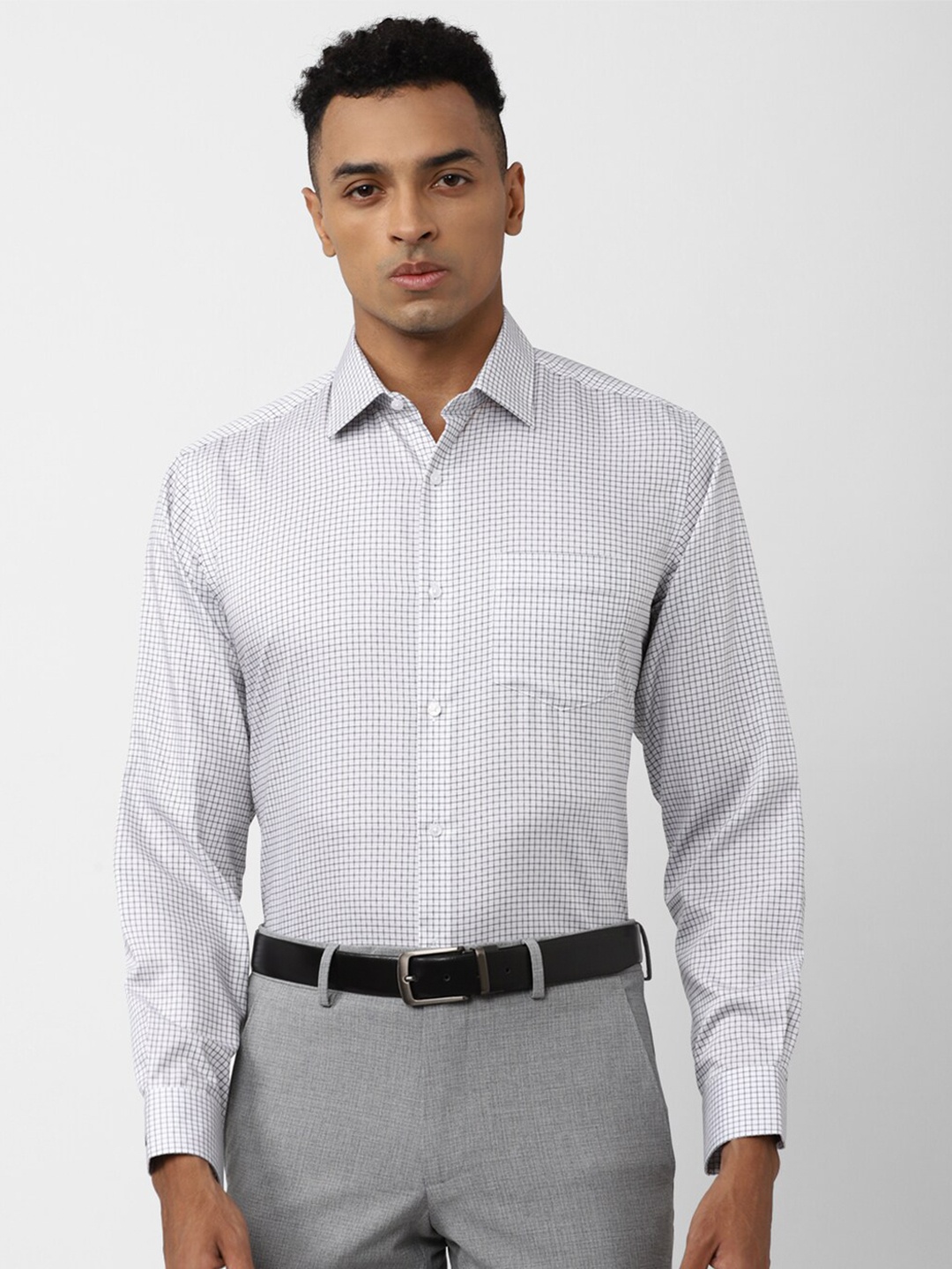 

Van Heusen Micro Checked Pure Cotton Formal Shirt, Grey