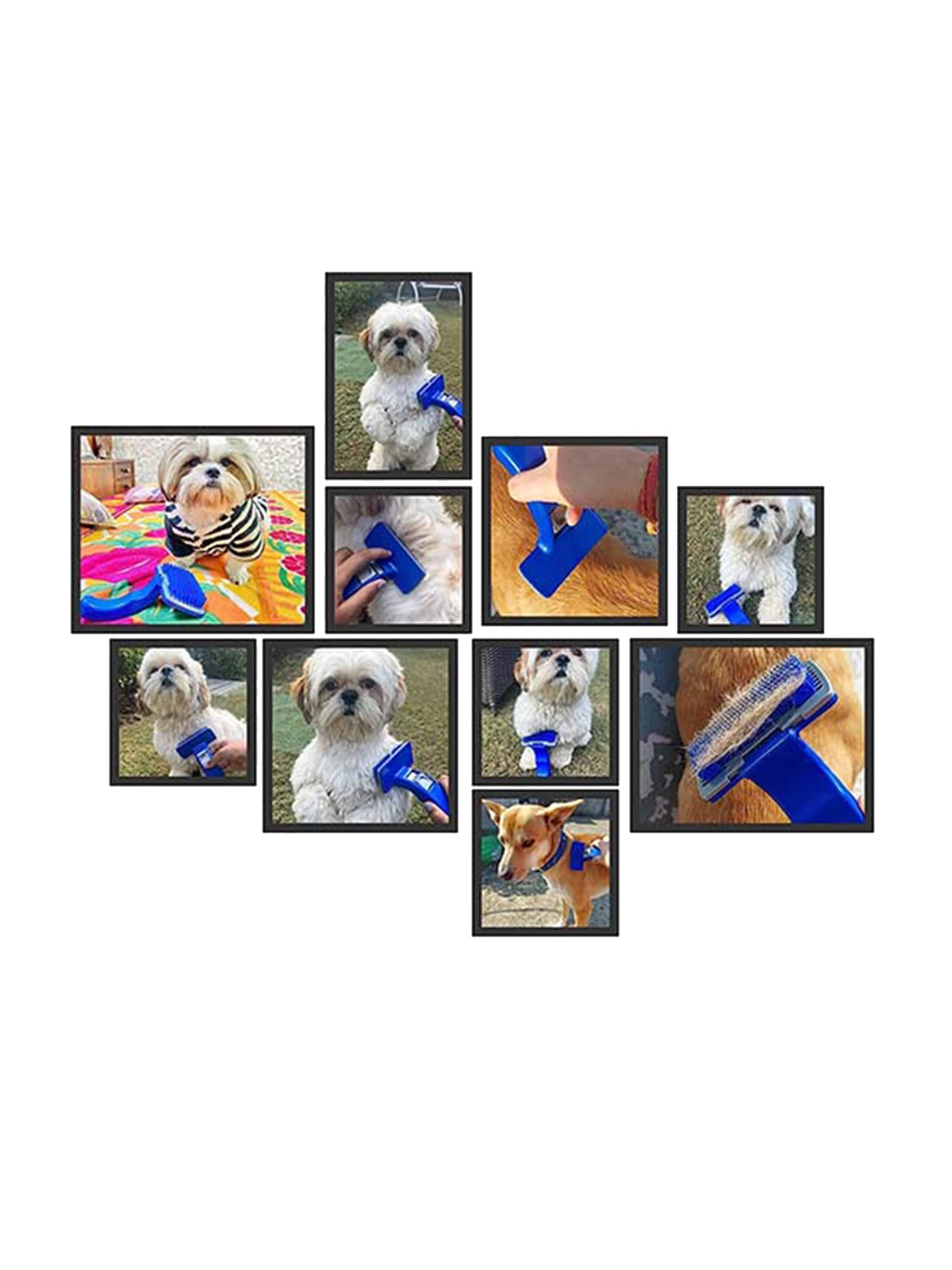 

Emily pets Set Of 2 Pet Brushes And Combs, Blue