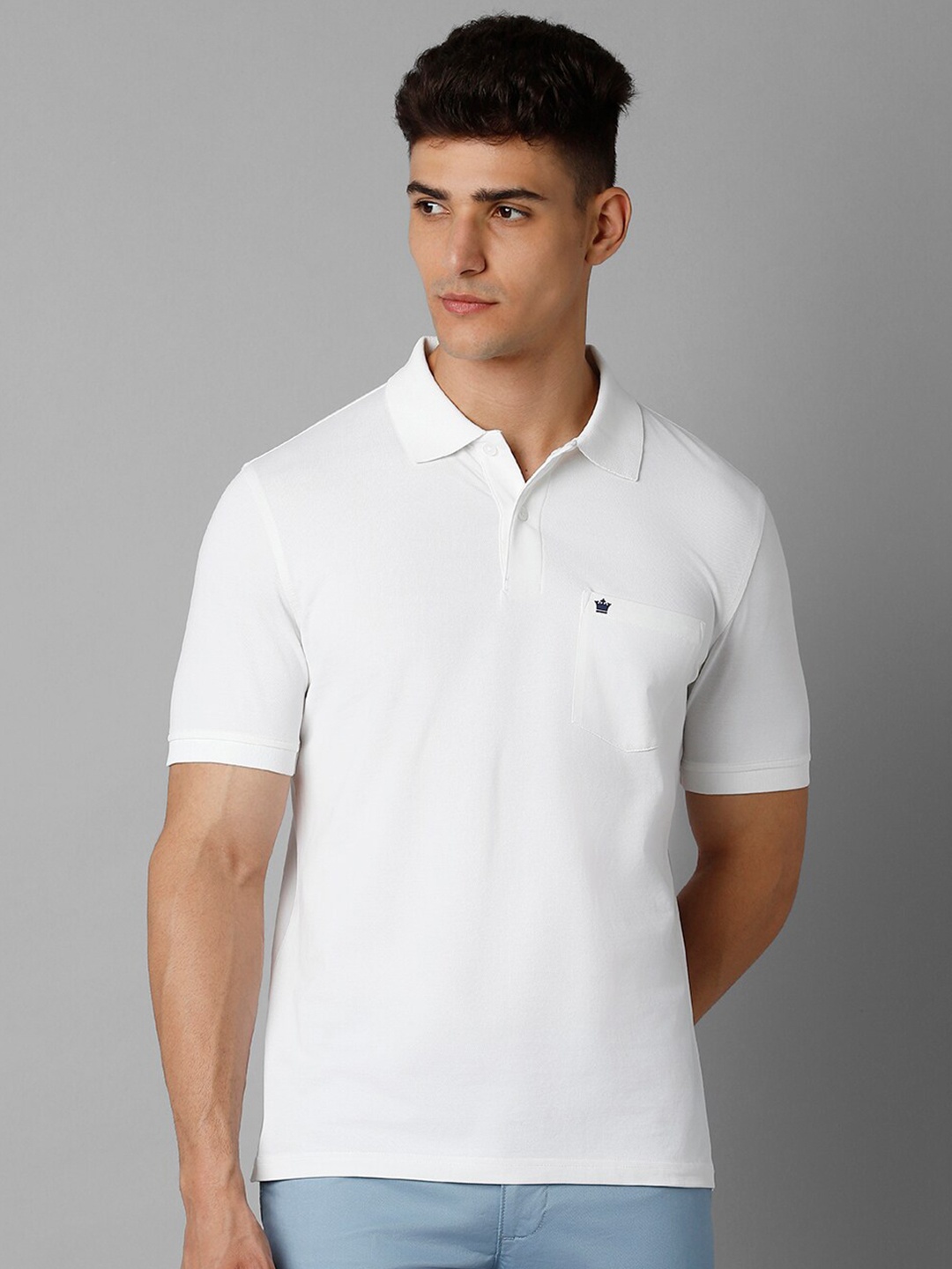 

Louis Philippe Polo Collar Short Sleeves T-shirt, White