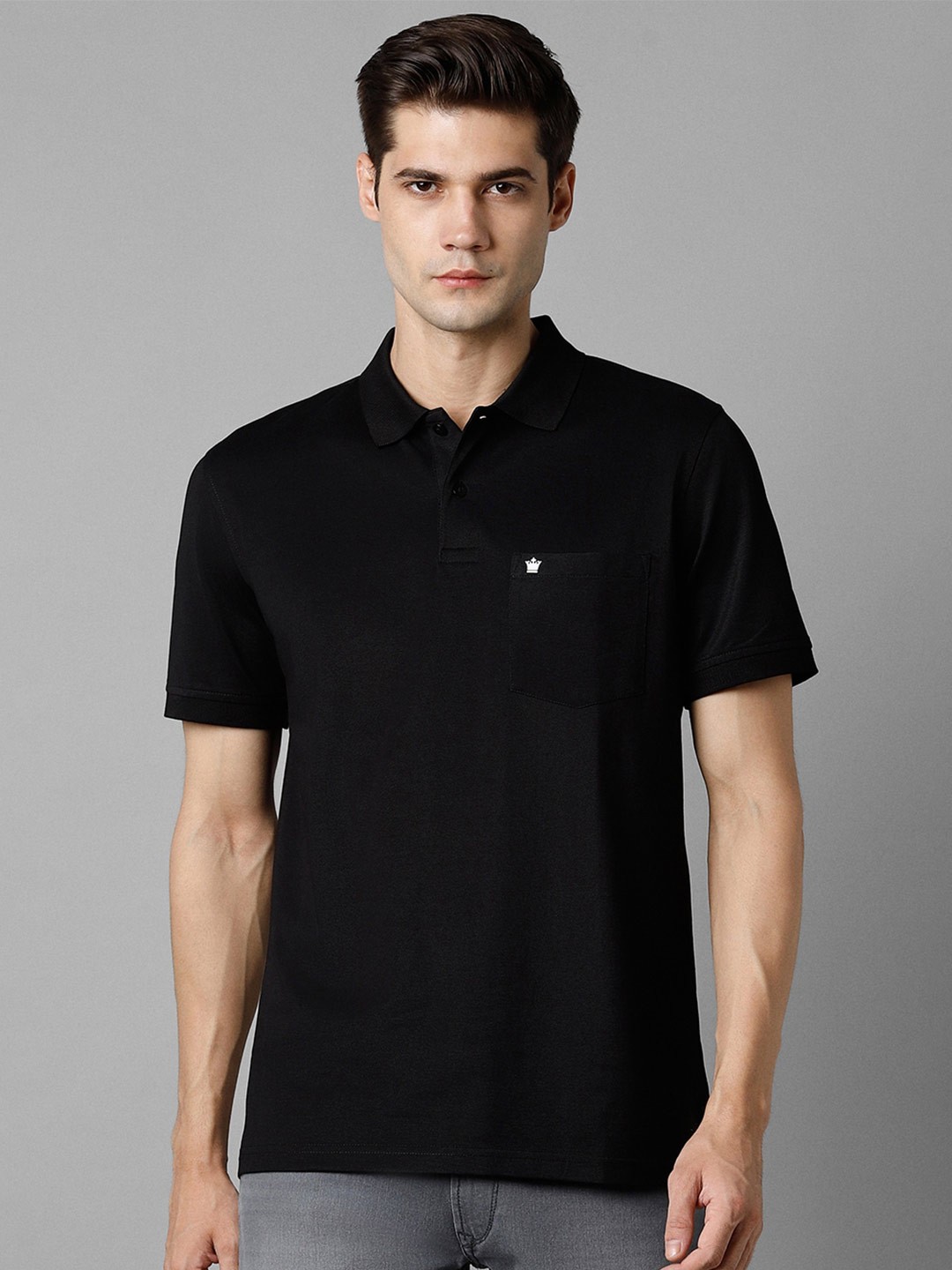 

Louis Philippe Polo Collar Short Sleeves T-shirt, Black