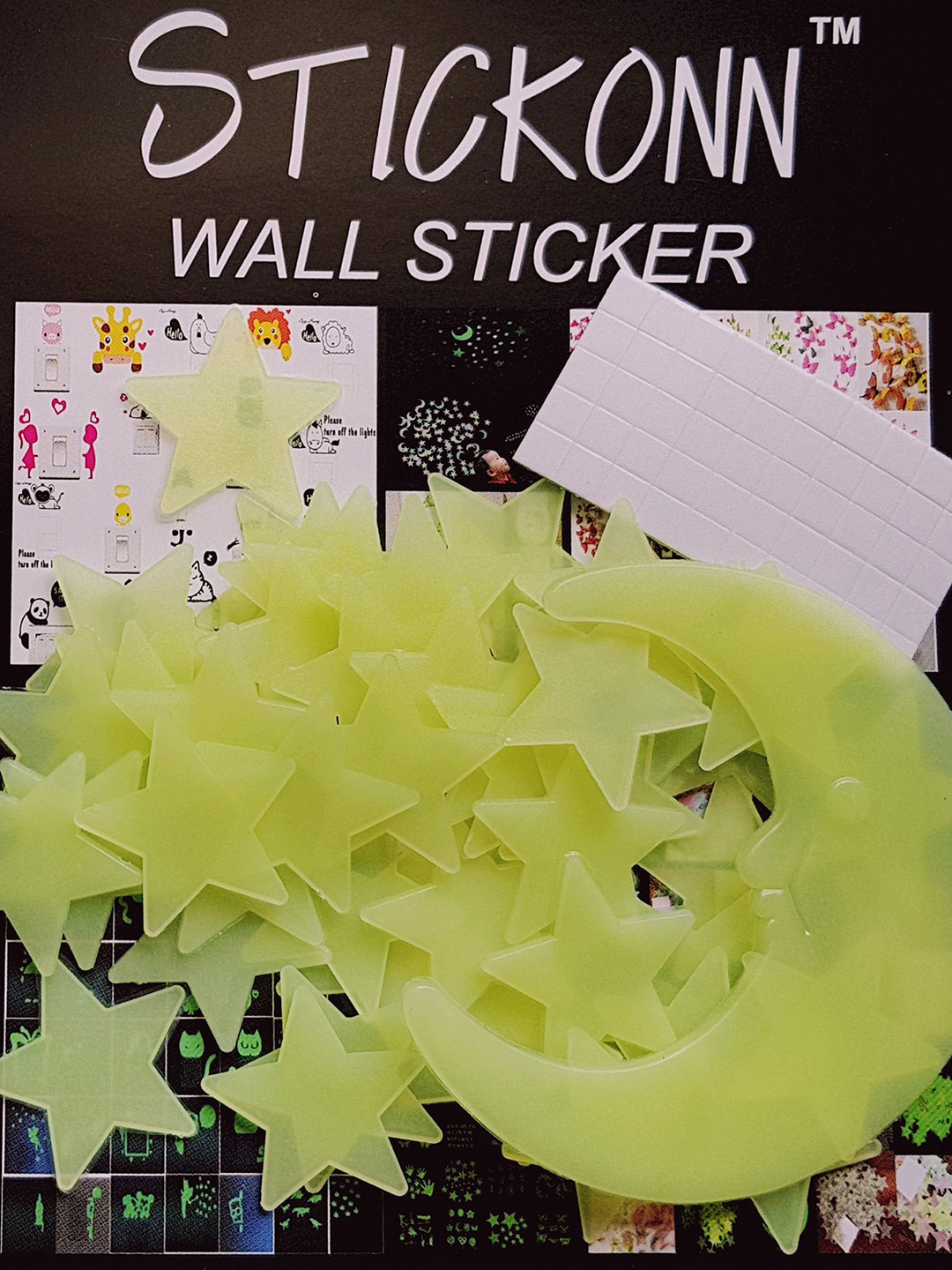

JENNA Green 51 Pieces Glow In Dark Fluorescent Wall Stickers
