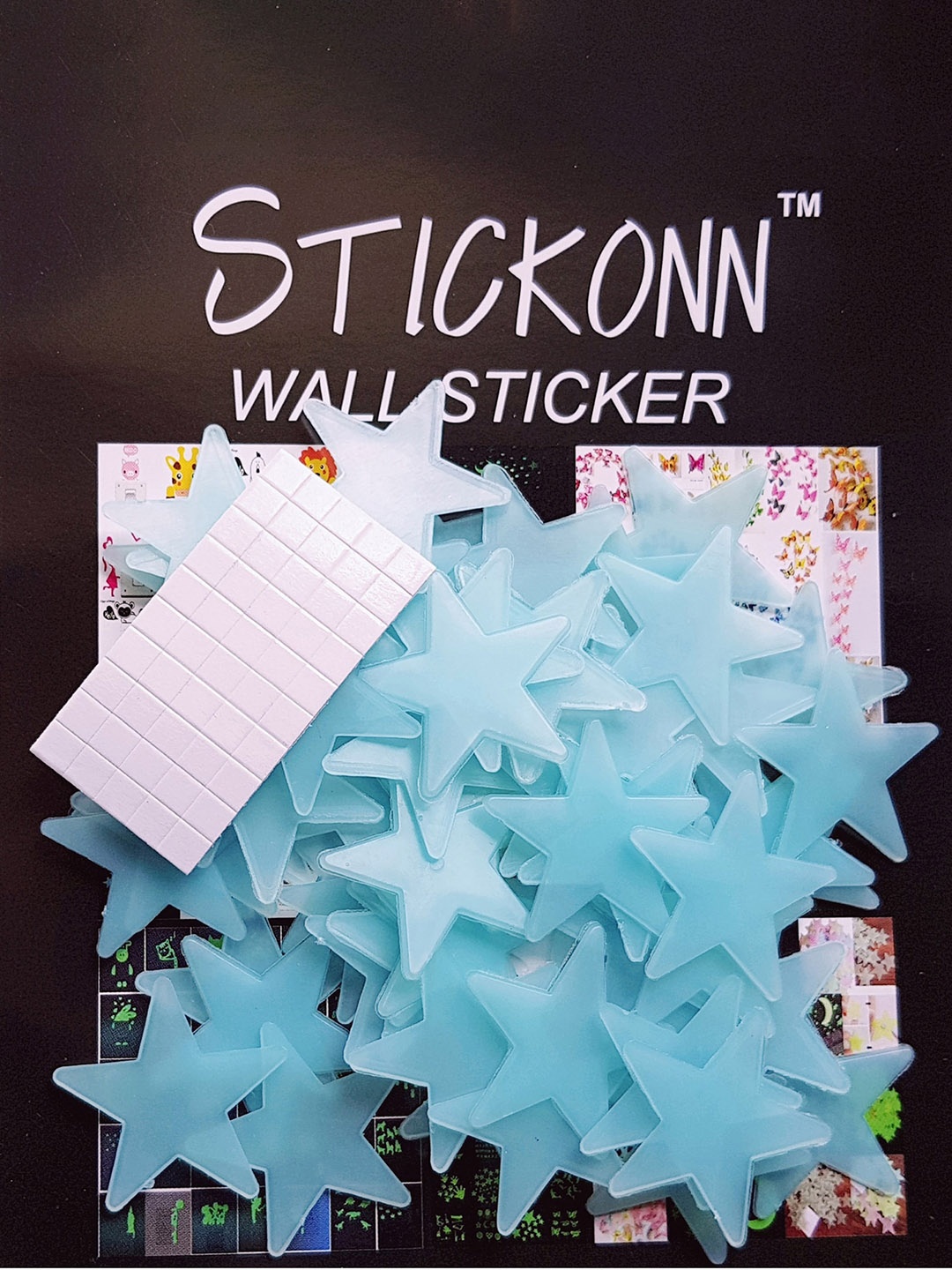 

JENNA Blue 60 Pieces Glow in The Dark Star Wall Stickers