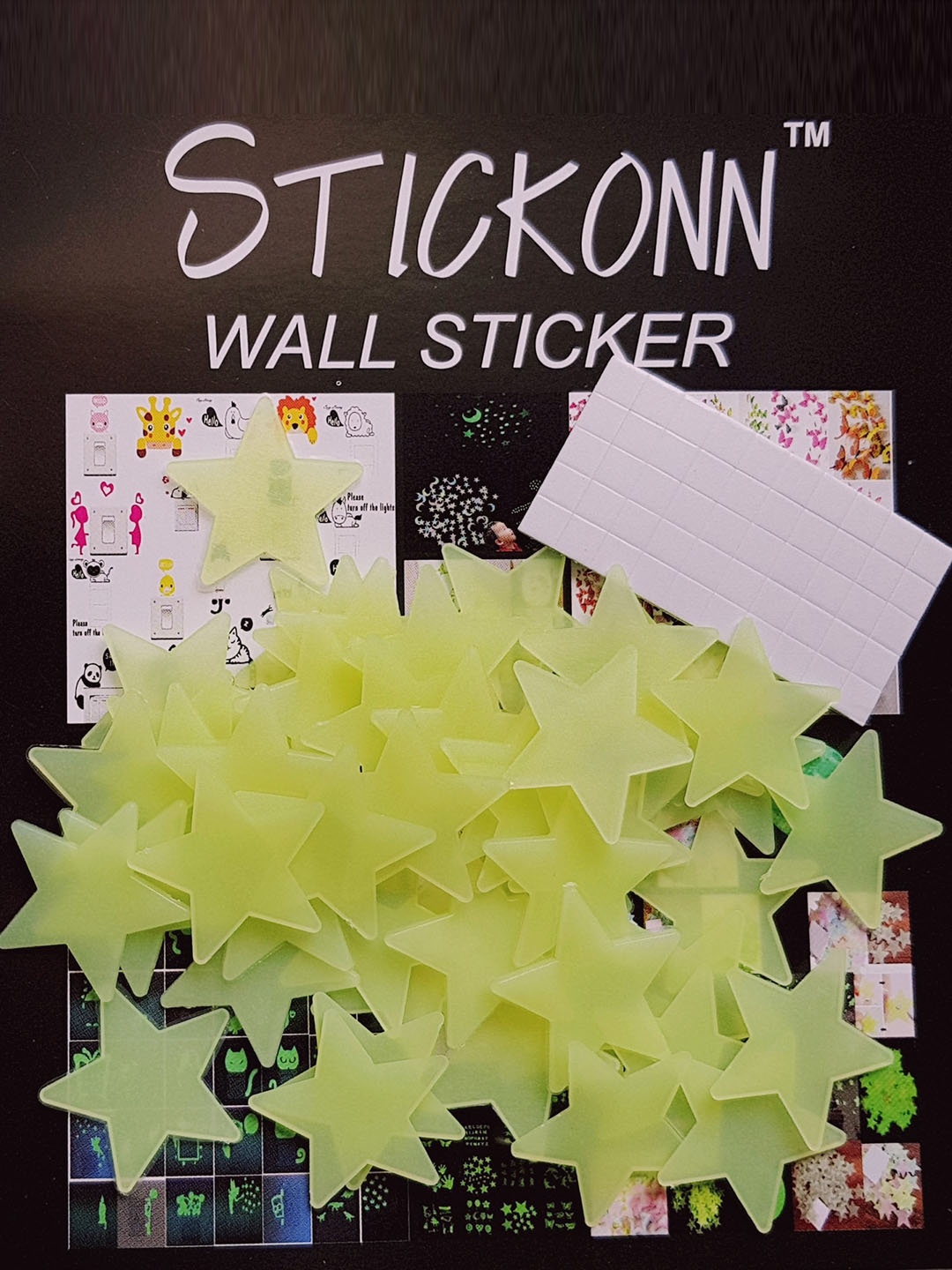 

JENNA Green 50 Pieces Glow In Dark Fluorescent Wall Stickers