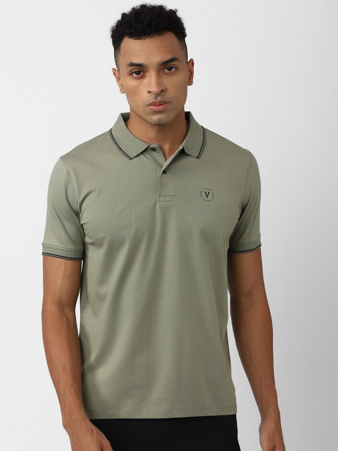 

Van Heusen Flex Polo Collar Short Sleeves T-shirt, Olive