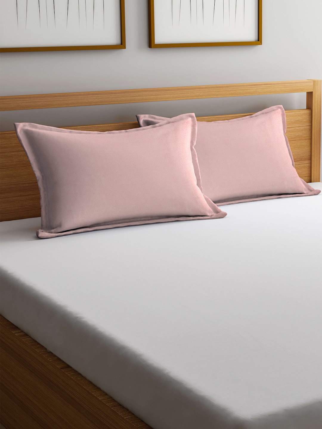 

KLOTTHE Pink 2 Pieces Woolen Pillow Covers